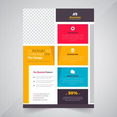Business flyer design layout template in A4 size. Corporate Concept.