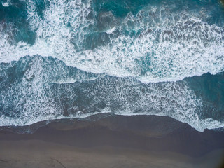 Fototapeta na wymiar Aerial view of sea waves in hindia ocean