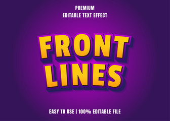 Editable text effect - Front Lines Gaming Style