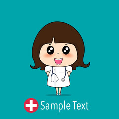 Cartoon character Doctor Design, Medical worker, Medical concept. Vector illustration..