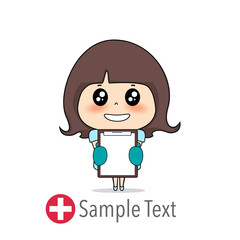 Cartoon character Doctor Design, Medical worker, Medical concept. Vector illustration..