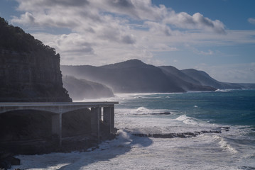 Scenic view of the Seacliff bridge on the south coast of Australia 