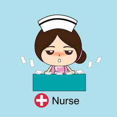 Cartoon character Nurse Design, Medical worker, Medical concept. Vector illustration.