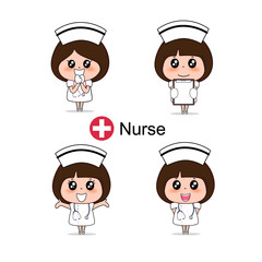 Cartoon character Nurse Design, Medical worker, Medical concept. Vector illustration.