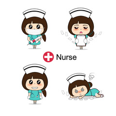 Cartoon character Nurse Design, Medical worker, Medical concept. Vector illustration.