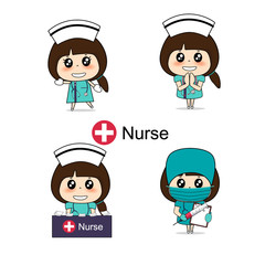 Cartoon character Nurse Design, Medical worker, Medical concept. Vector illustration.