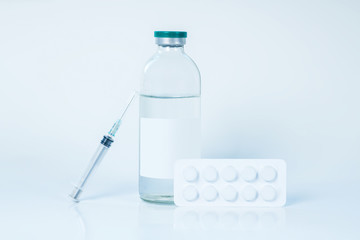 Some medical supplies laying on the table