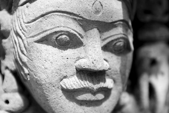 Extreme Close Up Of Stone Statue