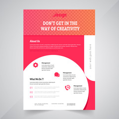 Business flyer design layout template in A4 size. Design Agency Concept Template.