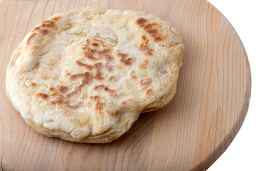 Traditional flat bread. Fresh and delicious homemade bread.