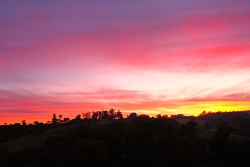 Aerial view of rural life scene. Great landscape. Countryside scene.
