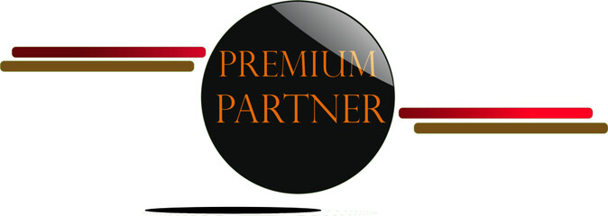 premium partner business logo background vector image. Online business icon. recognition symbol.