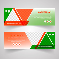 Food & Restaurant Concept Web Banner Design.