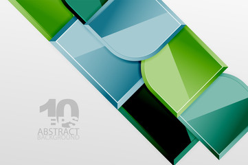 Glossy glass squares with round elements geometric composition. Abstract geometric background with 3d effect composition For Wallpaper, Banner, Background, Card, Book Illustration, landing page