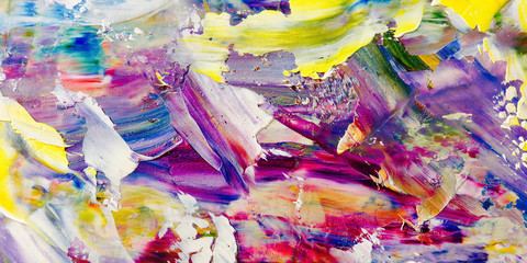 Colorful abstract background wallpaper. Modern motif visual art.  Mixtures of oil paint. Trendy...