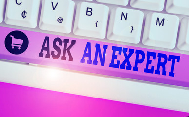 Writing note showing Ask An Expert. Business concept for confirmation that have read understand and...
