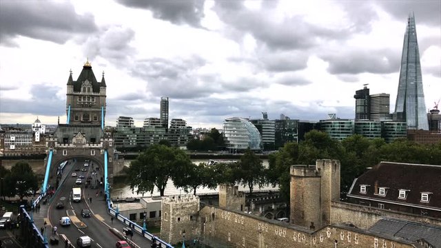 Tower Bridge, Shard  and Tower of London