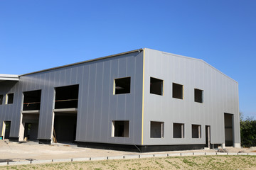 Gewerbehalle im Bau