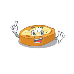 Baked potatoes mascot character design with one finger gesture