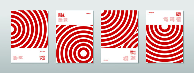 Minimal covers design. Future circle geometric patterns. Eps10 vector.