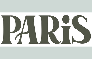 Paris. The modern custom hand lettering for your design. Lettering and typographic design. Print or logo.