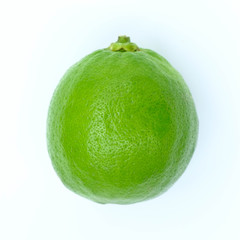 Fresh lime isolated on white background