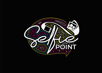 Selfie Icons and Vector Logo Design Element. 3d Color line art ( RGB ) vector illustration.