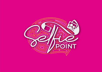 Selfie Icons and Vector Logo Design Element. 3d Color line art ( RGB ) vector illustration.