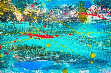 Abstract art, colorful oil paintings on canvas are beautiful, modern art Contemporary art. 