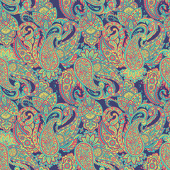 Paisley pattern. seamless vintage floral background