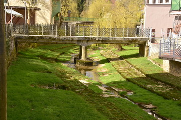 Wyschnięte koryto rzeki Susica, Dolenjske Toplice, Słowenia