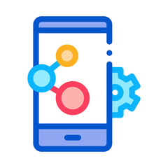 telephone settings icon vector. telephone settings sign. color symbol illustration