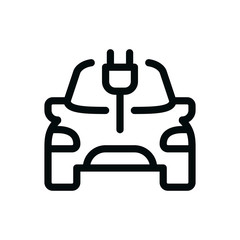 Charging station for electric car isolated vector icon