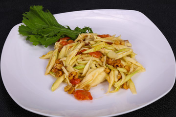 Green mango salad with seafood