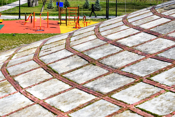 Public sports gym in the park.