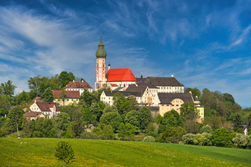Fototapeta na wymiar Kloster Andechs in Oberbayern, Deutschland