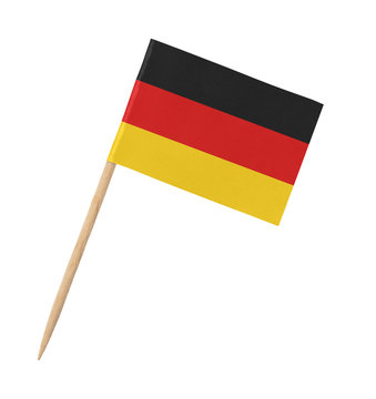 Small paper German flag on wooden stick