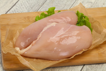 Raw chicken breast ready for cooking