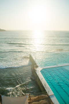 The Pool near Bondi Beach in Sydney, NSW, Australia. Australia is a continent located in the south part of the earth.