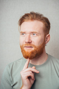 Man thinks finger beard