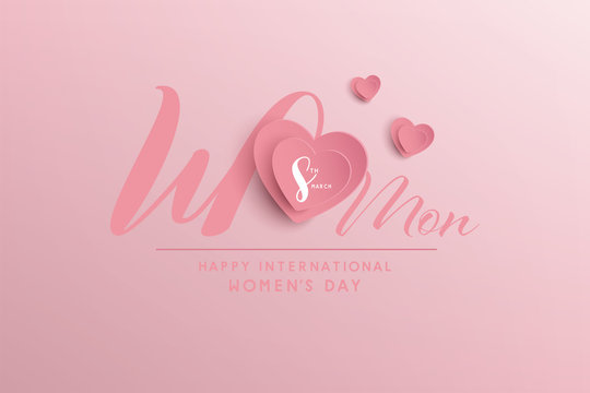 happy international women's day. vector banner design