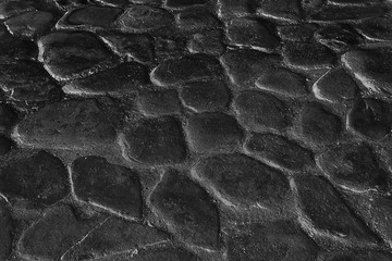 old stone pavement background / abstract pavement, large cobblestones, old road texture