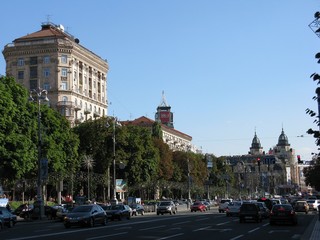 Cityscape of Kyiv city
