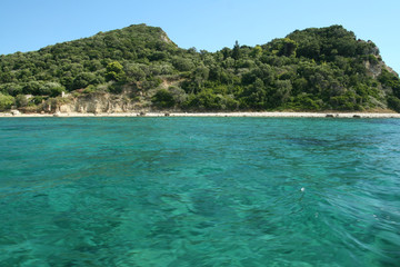 Fototapeta premium Błękitne jaskinie na wyspie Zakynthos, Grecja