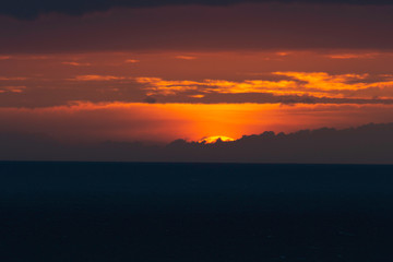 Obraz premium Sunset over the ocean.
