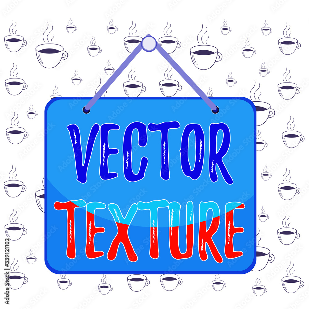 Poster writing note showing texture. business concept for a set of metrics calculated in the image processi