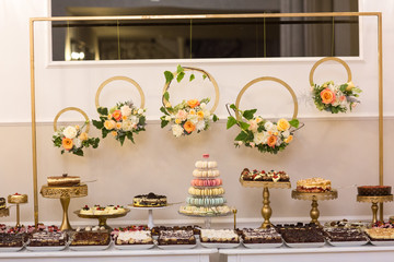 delicious candy bar with various sweets