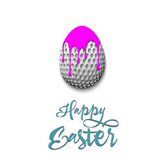 Easter egg decorated in the form of a golf ball