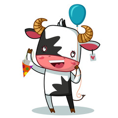 cute bull offers you a holiday!
