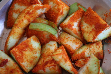 The taste of salt and chilly with mango is awesome.